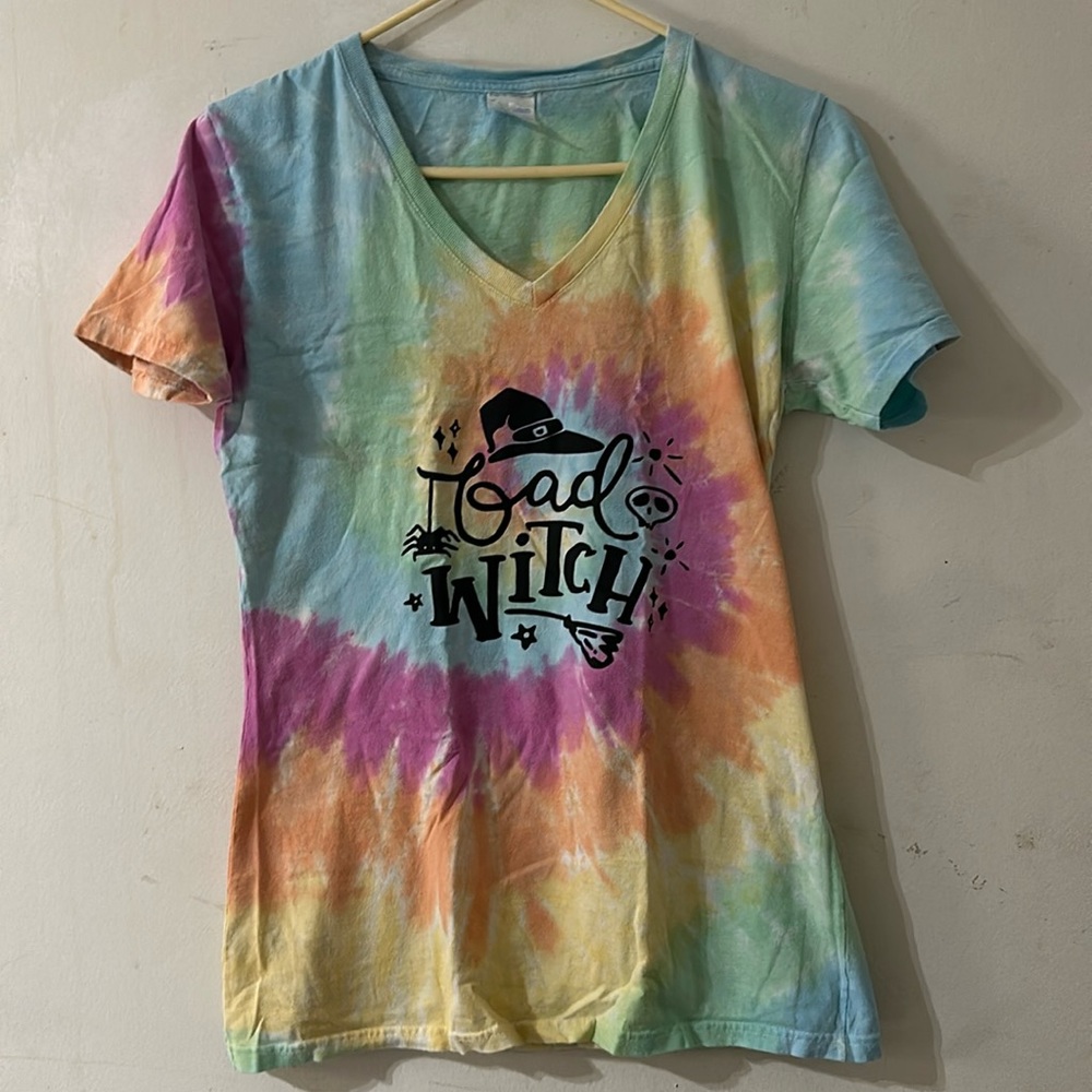 Matching “Good Witch” “Bad Witch” the dye tees